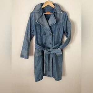 James preserved denim trench jacket.